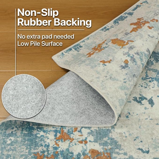 Area Rugs 8x10 for Living Room Bedroom, Modern Abstract Machine Washable Rug - Image 8