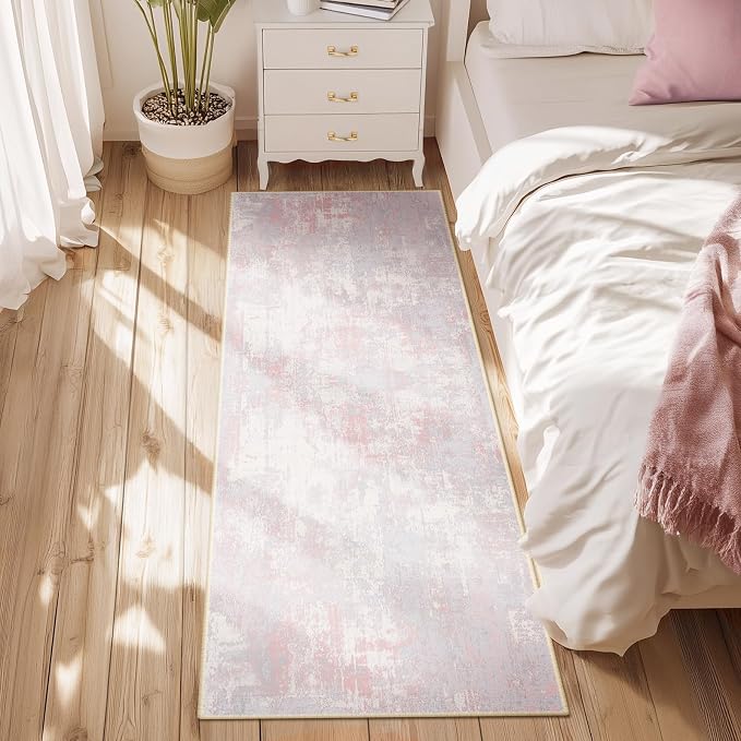 Washable Area Rugs 2'x6' Non-Slip Modern Abstract Soft by RELEANY