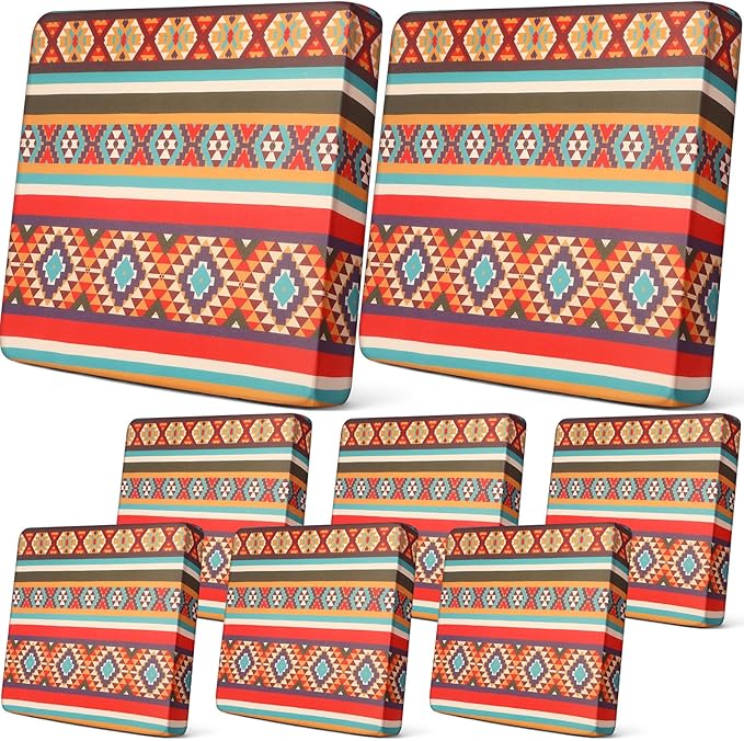 Newwiee 8Pcs Patio Cushion Covers Stretch Outdoor Cushion Cover Replacement by Newwiee