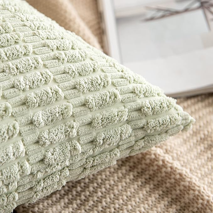 MIULEE Pack of 2 Spring Corduroy Decorative Throw Pillow Covers 20x20 Inch Soft - Image 3
