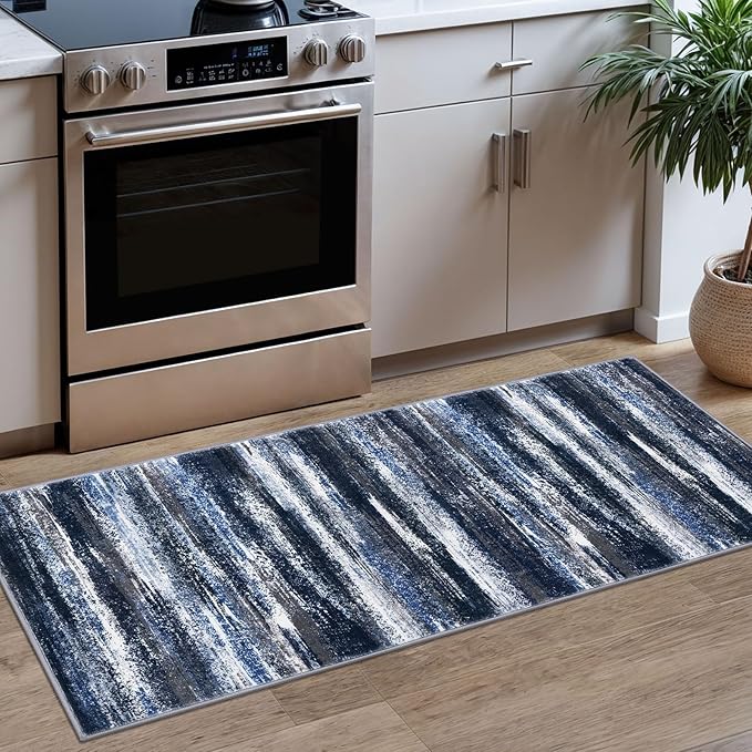 Lansny Modern Abstract Runner Rug 2x5 by lansny