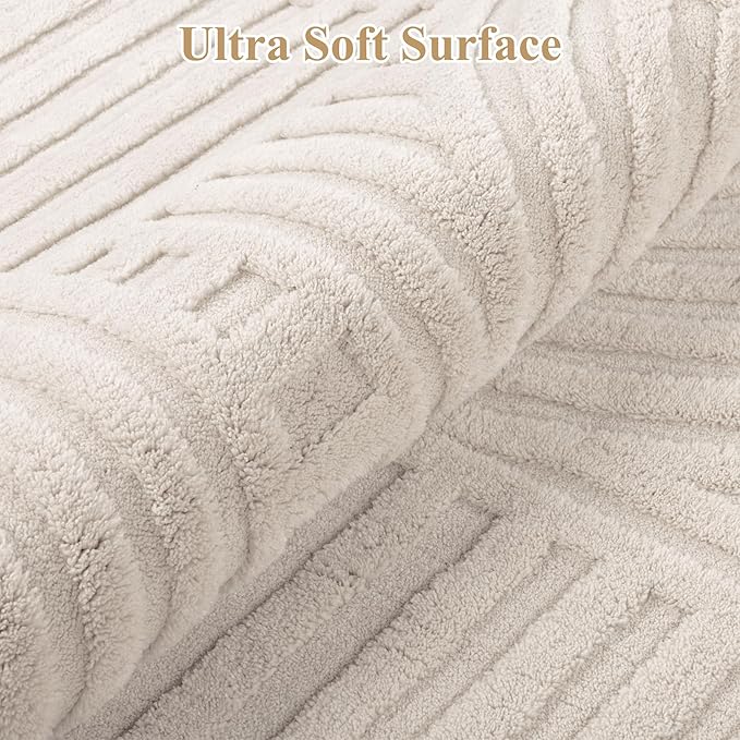 Pauwer 4x6 Area Rugs for Living Room, Modern Non Slip Washable Rug, Soft Fluffy - Image 3