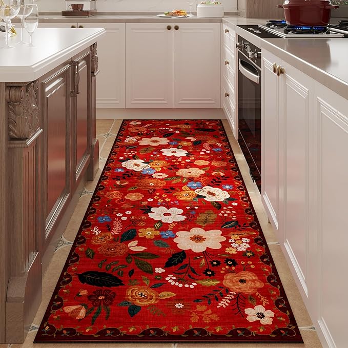Rugcomf Runner Rug for Hallways Kitchen Rug Non Slip 2'6''x8' Washable Runner by Rugcomf