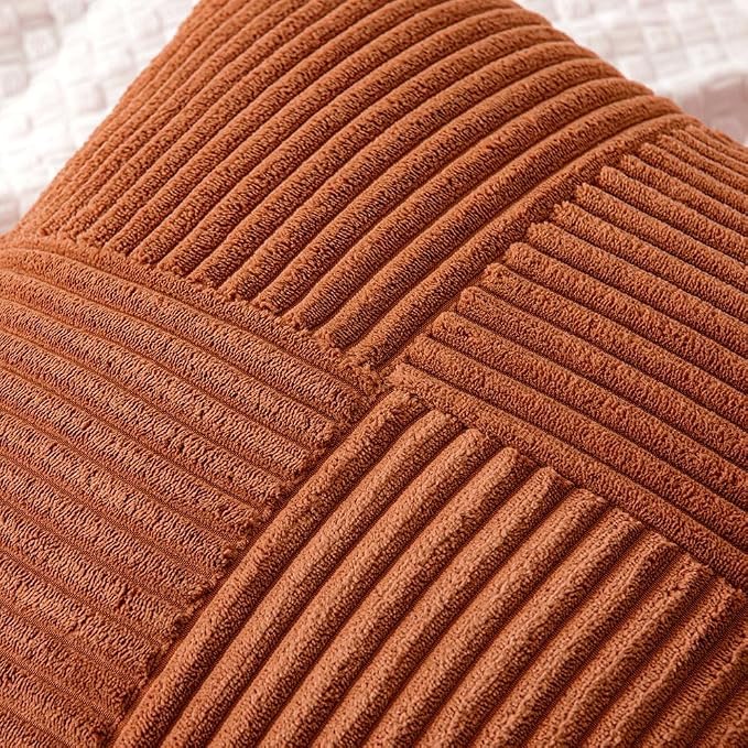 MIULEE Fall Rust Decorative Lumbar Throw Pillow Covers 12x24 Inch 2 Pack | Boho - Image 2
