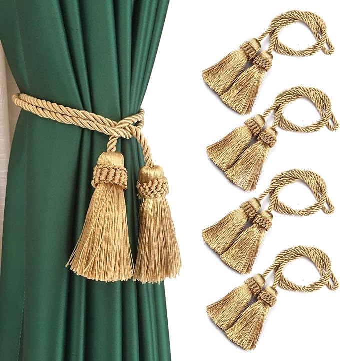 Fenghuangwu Curtain Tiebacks Handmade Decorative Curtain Holdbacks Rope by fenghuangwu