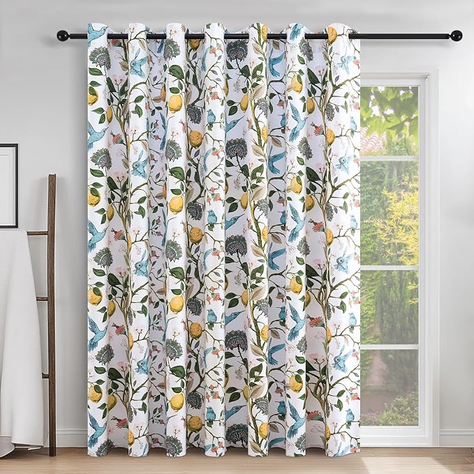 Topfinel Sliding Door Patio Floral Curtains & Drapes by Topfinel