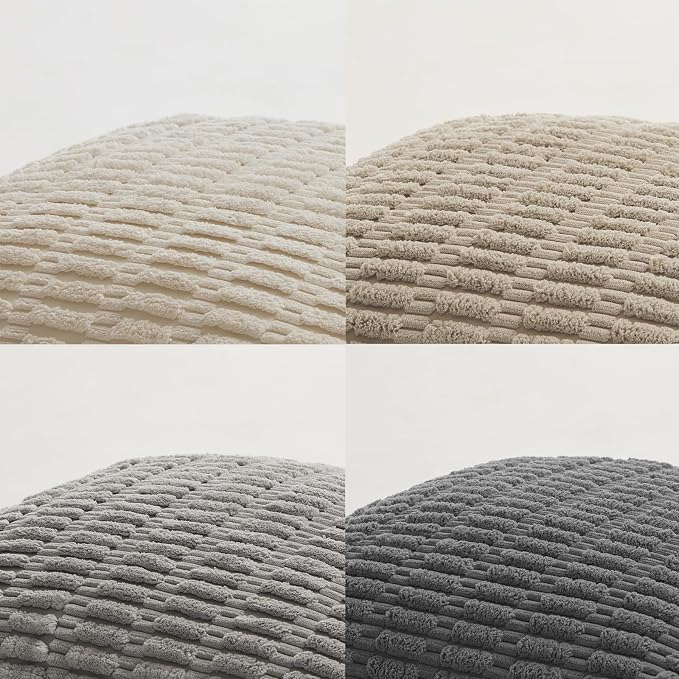 Fancy Homi Set of 4 Grey and White Lumbar Rectangle Decorative Throw Pillow - Image 4