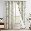 jinchan Linen Blend Floral Curtains by JINCHAN