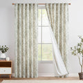 jinchan Linen Blend Floral Curtains by JINCHAN