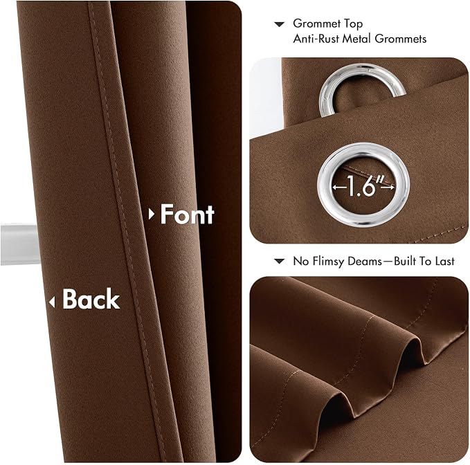 MIULEE Blackout Curtains for Bedroom Living Room 84 Inches Long 2 Panels - Image 4