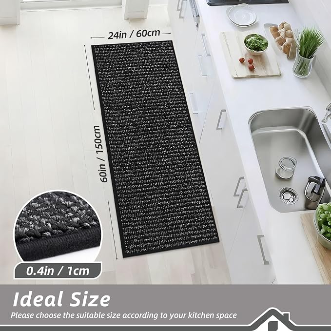 BEQHAUSE Kitchen Runner Rugs 24"x60", Non-Slip Kitchen Mats - Image 2