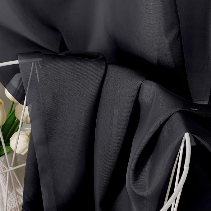 OVZME Black Sheer Curtains 78 Inches Long 2 Panels - Image 6