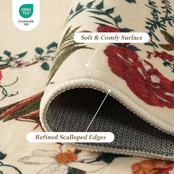 Rugflix 2x6 Runner Rug for Hallway, Washable Kitchen Runner Non Slip, Soft Low - Image 5