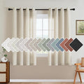 H.VERSAILTEX Living Room Linen Curtains Home Decorative Nickel Grommet Curtains by HVERSAILTEX