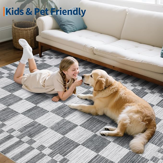 GarveeHome Checkered Rug 3x5 Area Rugs - Image 8