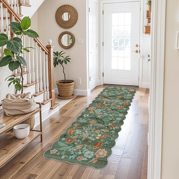 Washable 2x6 Runner Rug for Entryway: Hallway Kitchen Easy-Clean Carpet - Image 8