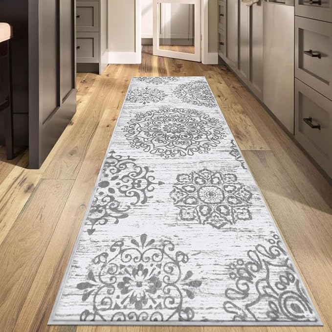 HEBE Hallway Runner Rug 2'8''x8' Washable Vintage Distressed Area Rugs Non Slip - Image 7