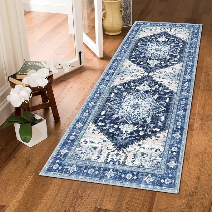 Yamaziot Washable Runner Rug, 2x5 Non-Slip Boho Vintage Hallway Rug Runner - Image 7