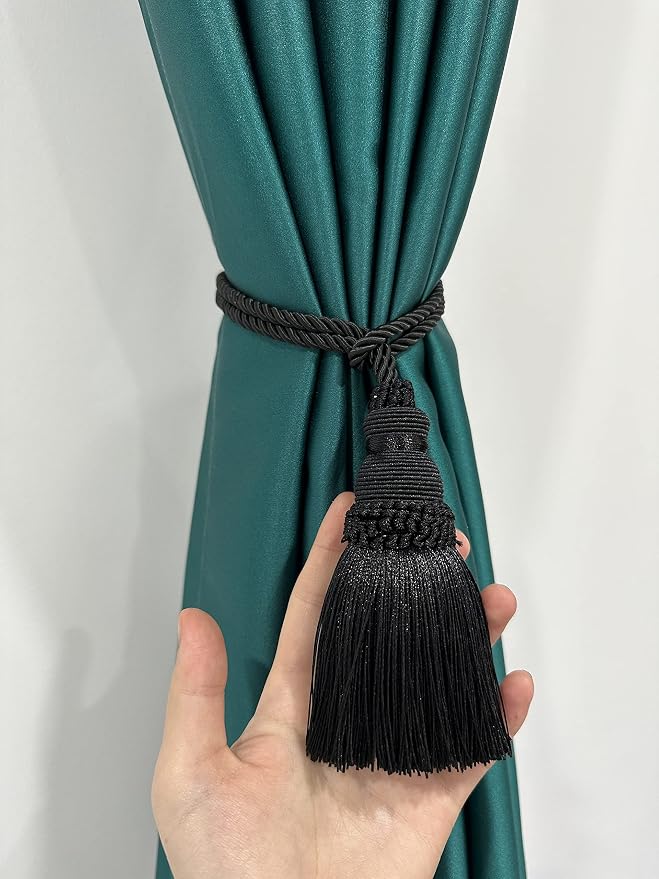 Fenghuangwu 2 Pack Curtain Tie Backs Rope Tassels - Image 5