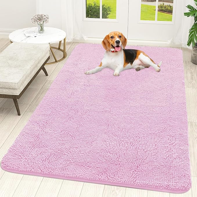 OLANLY Dog Door Mat for Muddy Paws 59x35, Absorbs Moisture and Dirt, Absorbent by OLANLY