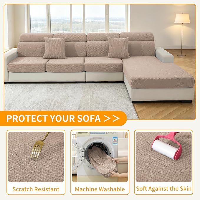 XINEAGE Chaise Cover for L Shaped Sofa, Sectional Couch Covers for Pets - Image 6