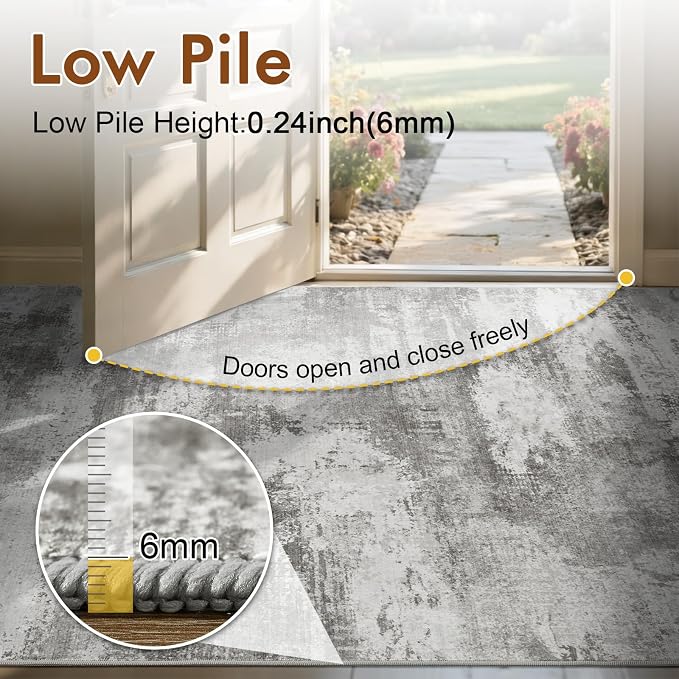 5x7 Ft Abstract Area Rugs for Living Room, Soft Non-Slip Modern Washable Rugs - Image 7