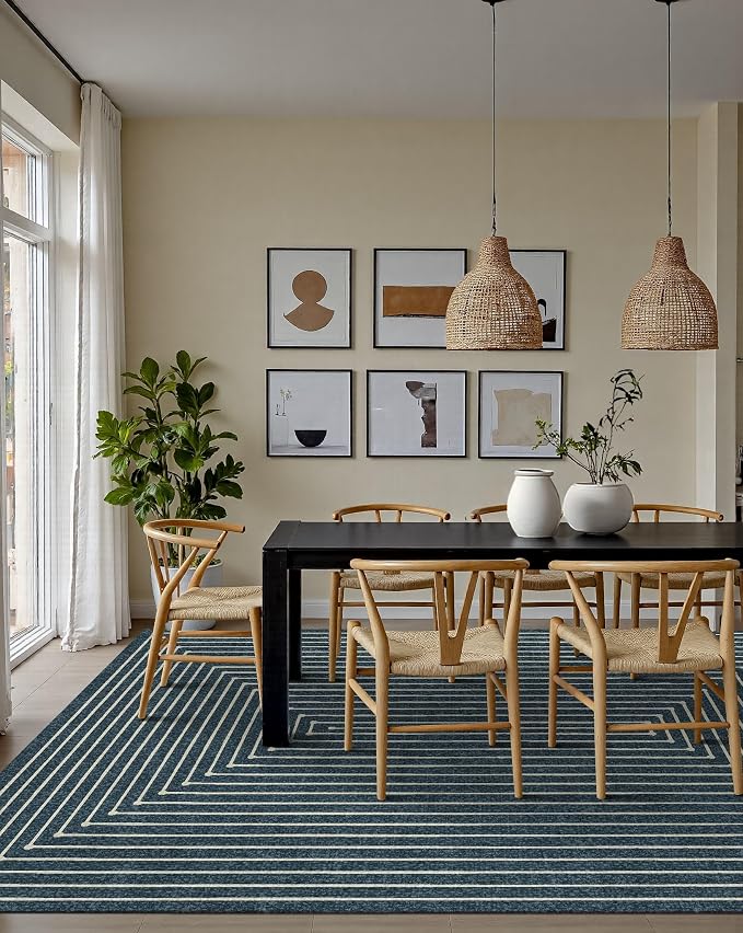 Latte&Fog 5x7 Area Rugs for Living Room Bedroom, Boho Non Slip Low Pile Carpet - Image 6