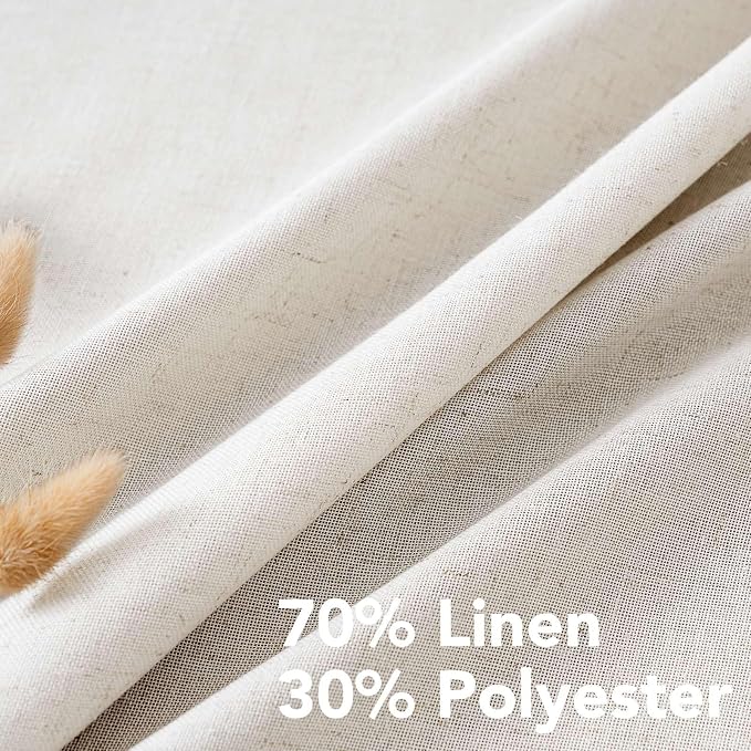 H.VERSAILTEX Decorative Linen Kitchen Curtains linen Curtains 63 inches Long - Image 4