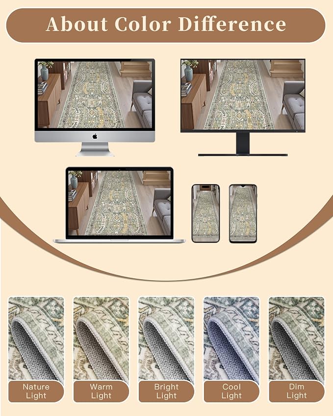 Madane Washable Runner Rug - Image 9