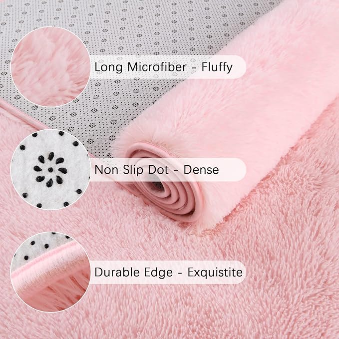Chicrug Soft Runner Rug for Bedroom Living Room Plush Fluffy Rugs 2x4 Feet - Image 6
