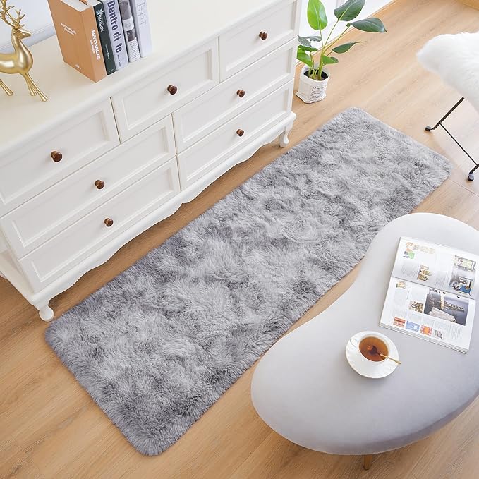 Chicrug Soft Runner Rugs for Bedroom Living Room Plush Fluffy Rug 2x8 Feet - Image 3