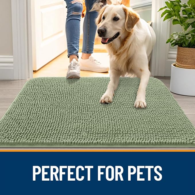 OLANLY Dog Door Mat for Muddy Paws 47x20, Absorbs Moisture and Dirt, Absorbent - Image 6