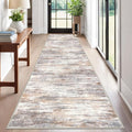 KOZYFLY Modern Abstract Washable Rug Runner 2.6x12 Hallway Rug Runner Non-Slip by KOZYFLY