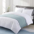 BOURINA Aqua Throw Blanket 50 x90 Inches Throw Textured Solid Soft Sofa Throw by BOURINA