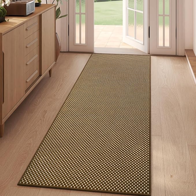 YDKGL 2x5 ft Hallway Runner Rug Boho Woven Washable Kitchen Runner Rugs Mat Non by YDKGL