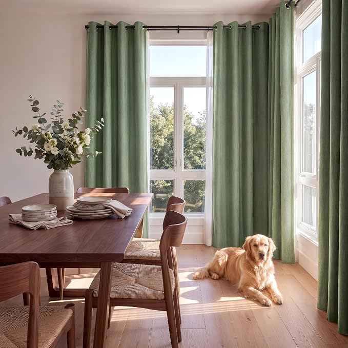 NICETOWN 100% Absolutely Blackout Linen Curtains - Image 7