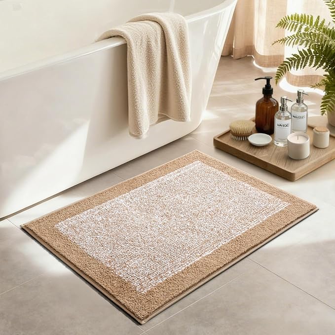 Bathroom Rugs 30x20 Non Slip Washable, Soft Absorbent Quick Dry Mats - Image 3