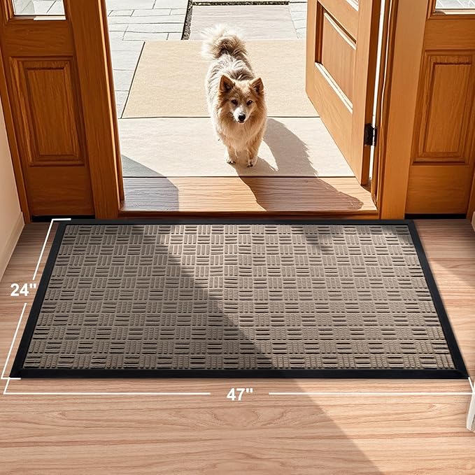 Mibao Front Door Mat, Heavy Duty Durable Welcome Mat - Image 2