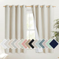 NICETOWN Natural 100% Blackout Short Curtains 63 inches Lenghth Burg by NICETOWN