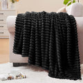 BEDELITE Fleece Blanket Twin Size – 3D Ribbed Jacquard Soft and Warm Decorative by BEDELITE