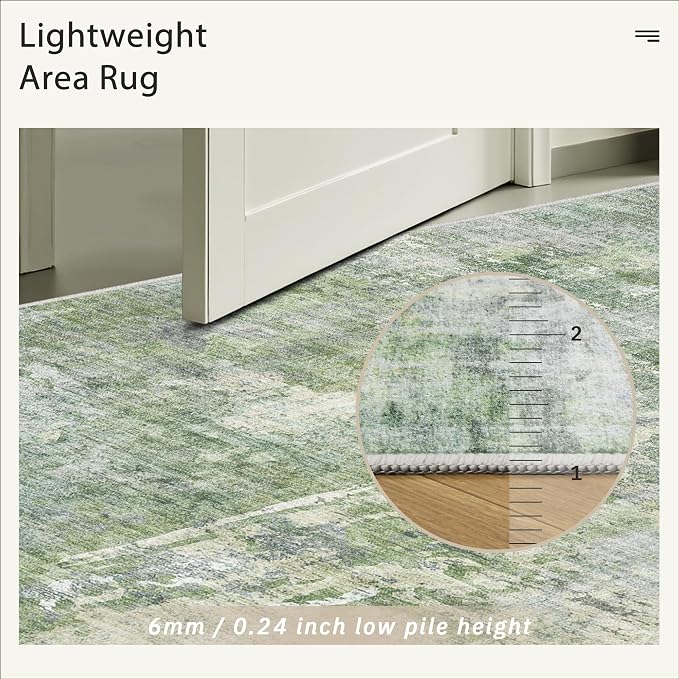 Runner Rug 2x8 Washable Non-Slip Hallway Runner Rugs - Image 7