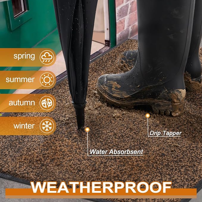 Mibao Front Door Mat, Dirt Trapper Welcome Mat - Image 3