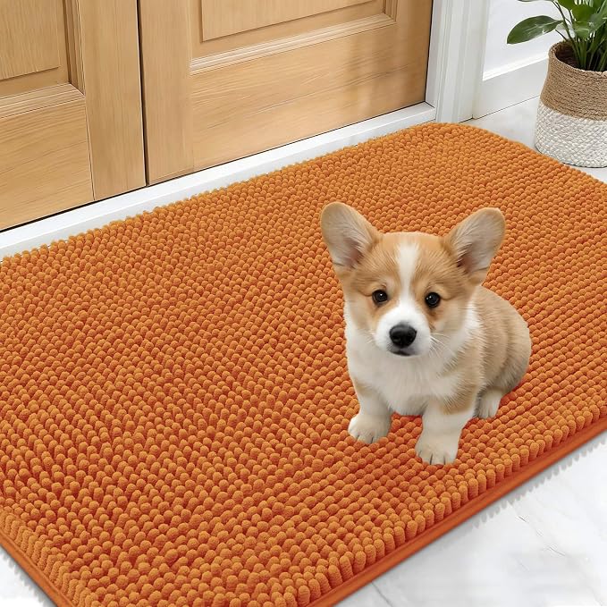 OLANLY Dog Door Mat for Muddy Paws 30x17, Absorbs Moisture and Dirt, Absorbent by OLANLY