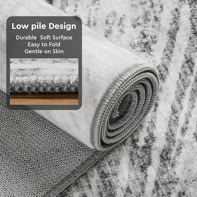 4x6 Rug Small Non Slip Area Rug Ultra Soft Machine Washable Low Pile Modern - Image 4