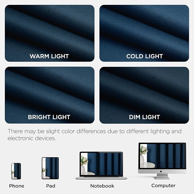 Joydeco Blackout Patio Sliding Door Curtains 96 Inches Long, Grommet Privacy - Image 8