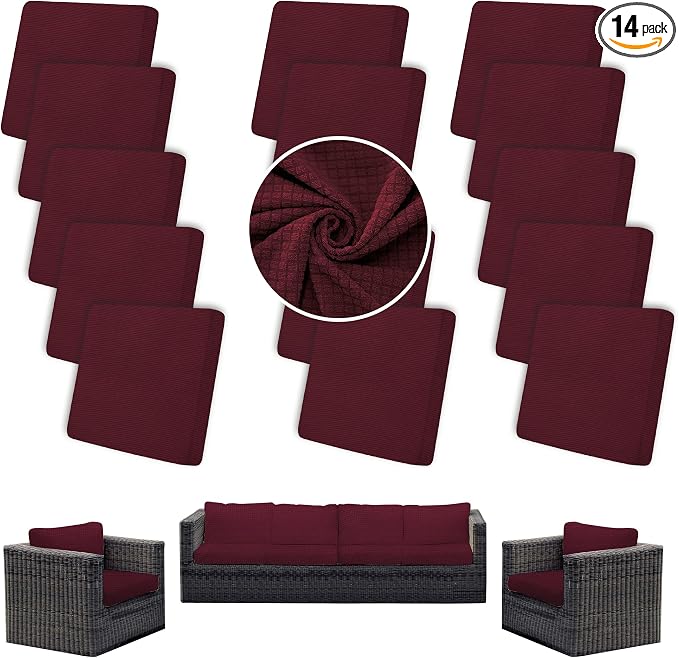 Outdoor Cushion Covers Set, Replacement by SUKAIKEQA
