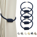 BEL AVENIR Magnetic Curtain Tiebacks, Decorative Drapery Holdbacks Modern Woven by BELAVENIR