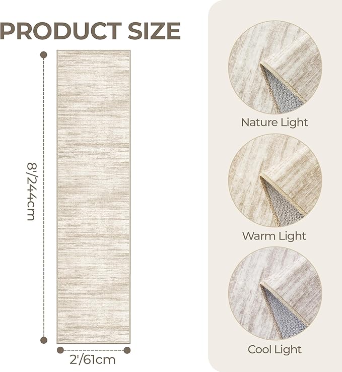 2x8 Runner Rug, Washable Runners - Image 2