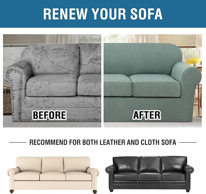 H.VERSAILTEX 4 Piece Stretch Sofa Covers - Image 8