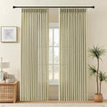 Pinch Pleated Linen Curtains 84 Inch Length 2 Panels Set, Light Filtering Linen by IVAPUPU